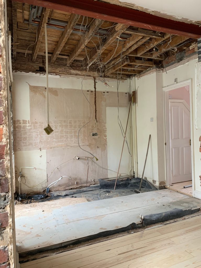Structural opening created as part of home renovation project